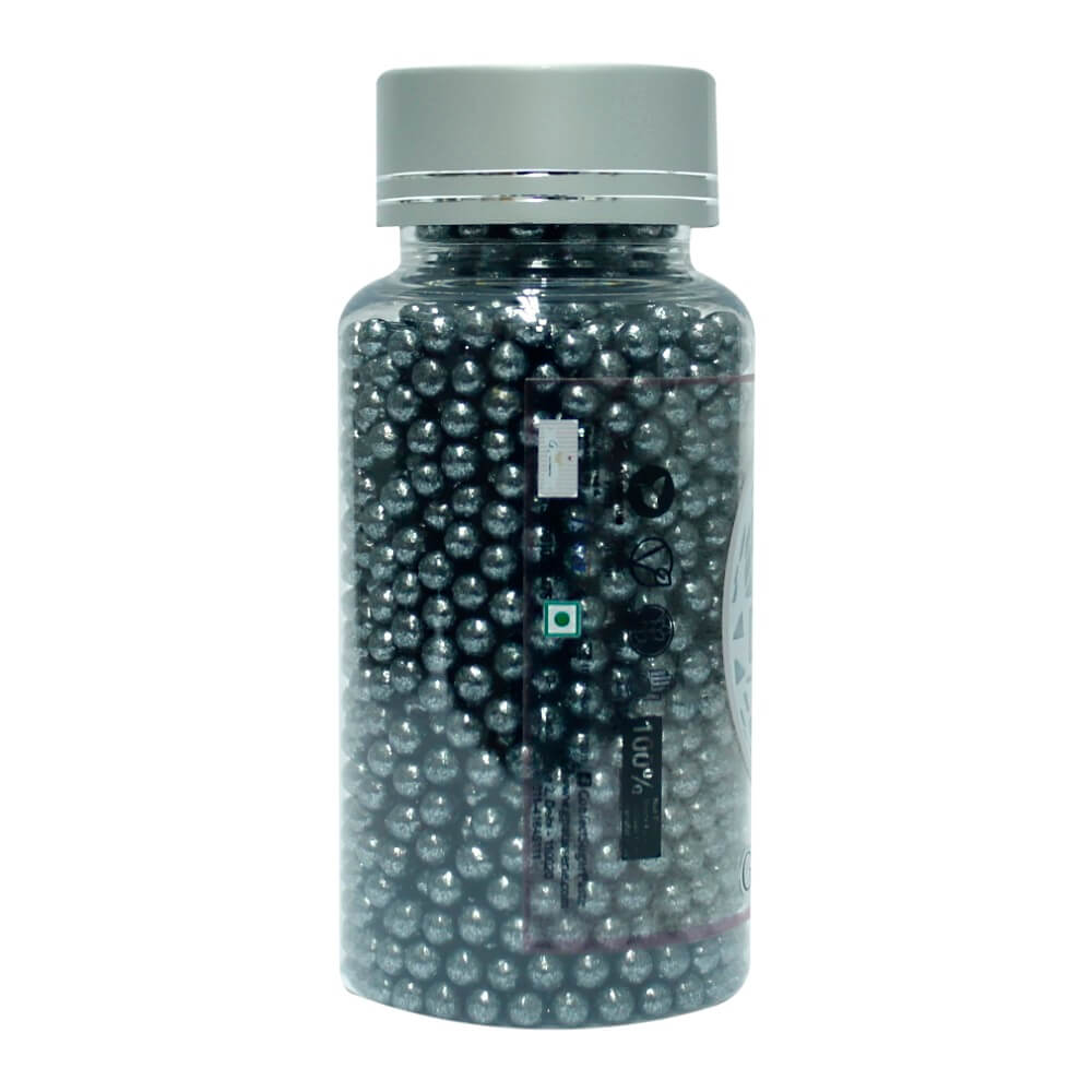 Confect Gun Metal Disco Balls Sprinkles 6 MM