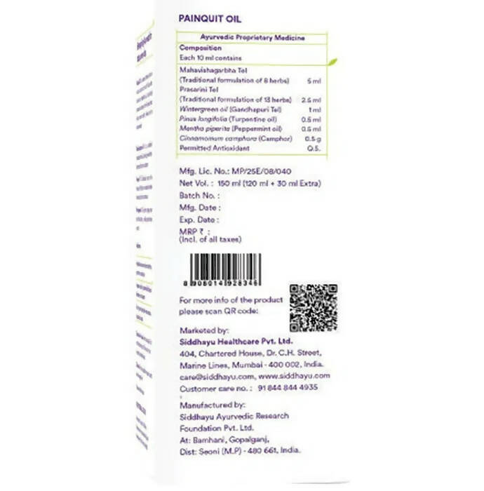 Siddhayu Ayurveda Painquit Oil 