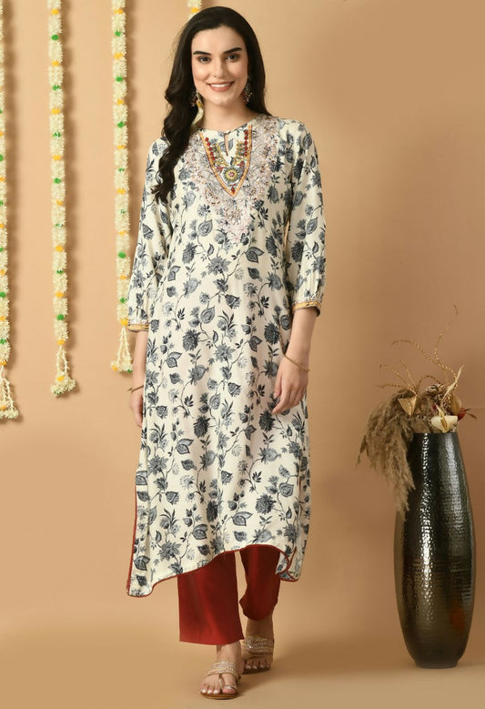 Joban Fashion White Maslin Kurta Set