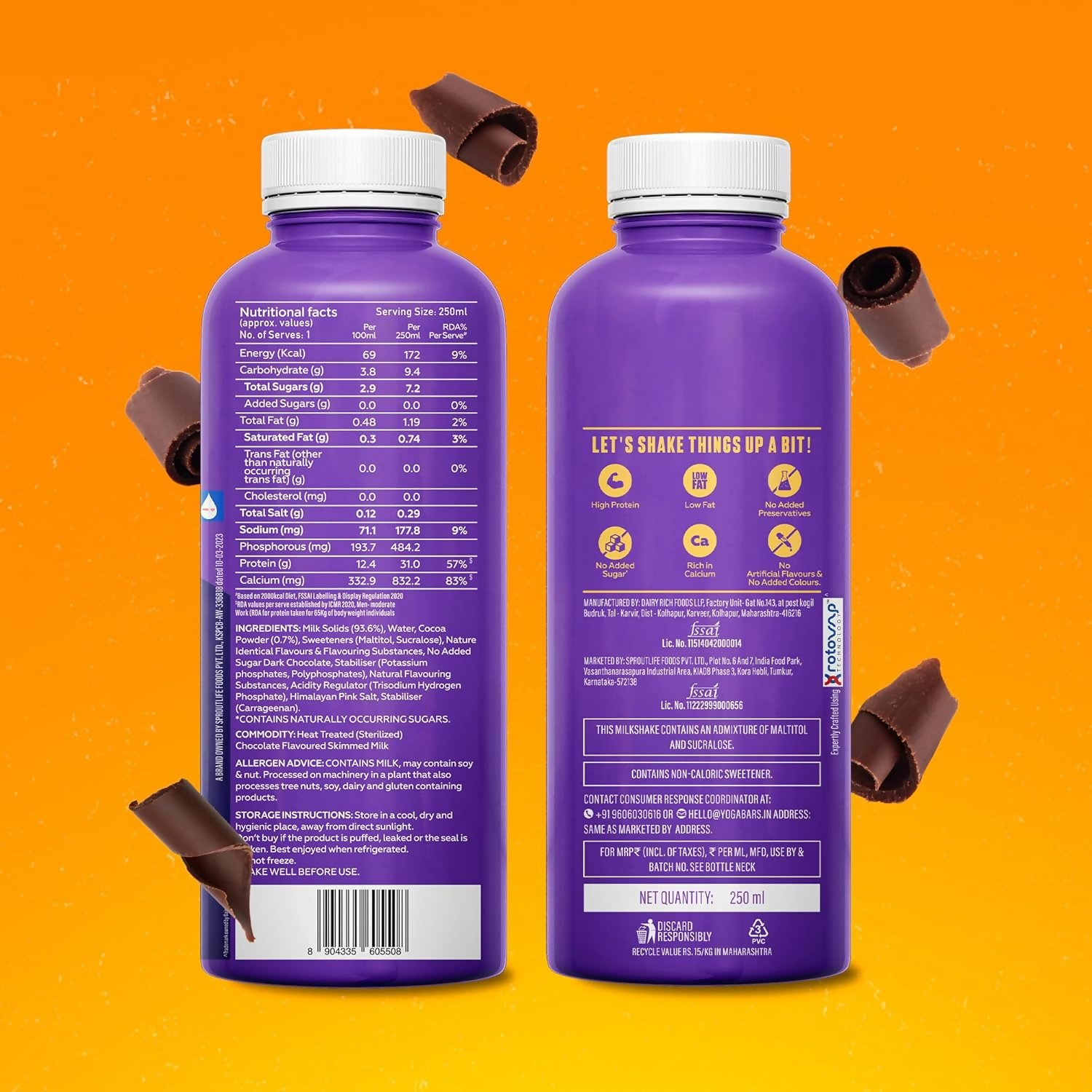 Yoga Bar 31G Protein Shake - Double Chocolate  Grab2Buy Yoga Bar Grab2Buy