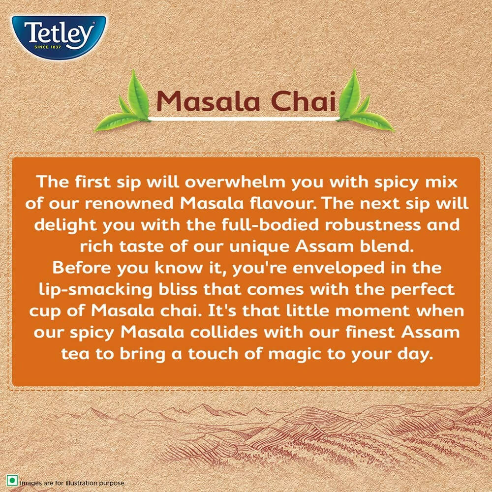 Tetley Masala Chai With Natural Flavour Black Tea Bags  Grab2Buy Tetley Grab2Buy