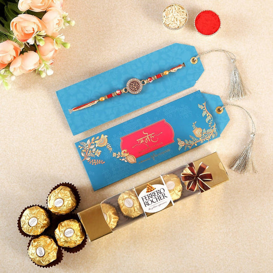 Meenakari Rakhi & Ferrero Rochers