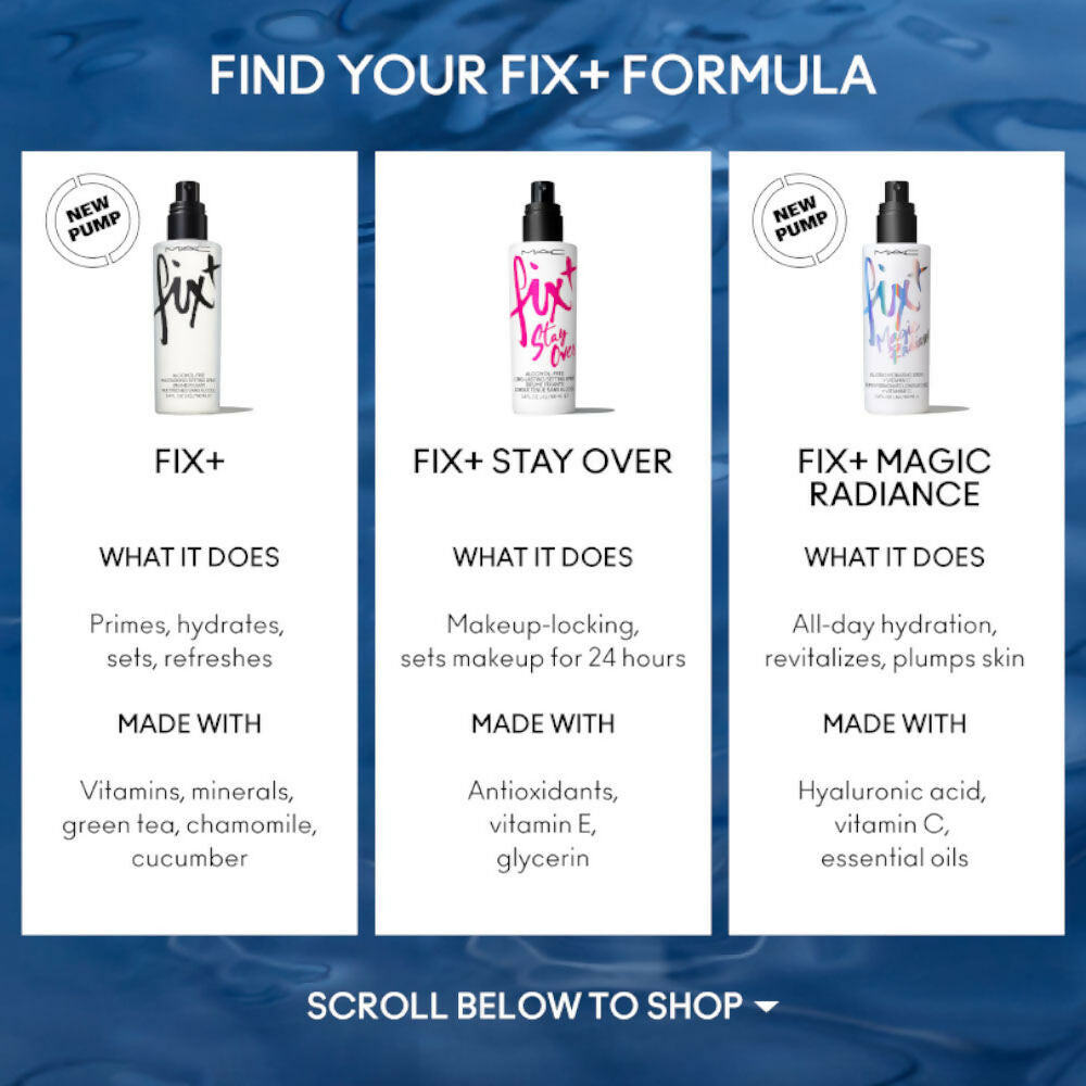 MAC Prep + Prime Fix+ Setting Spray - Magic Radiance (Makeup Fixer) With Hyaluronic Acid 