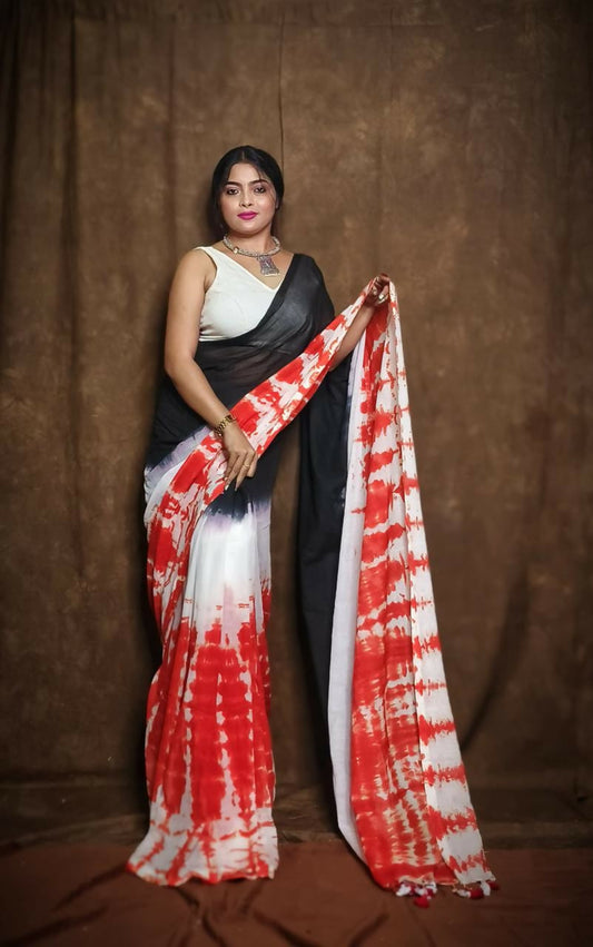 Exclusive Collection Black Red Beautiful Super Soft Most Comfortable Pure Mul Cotton Grab2Buy 