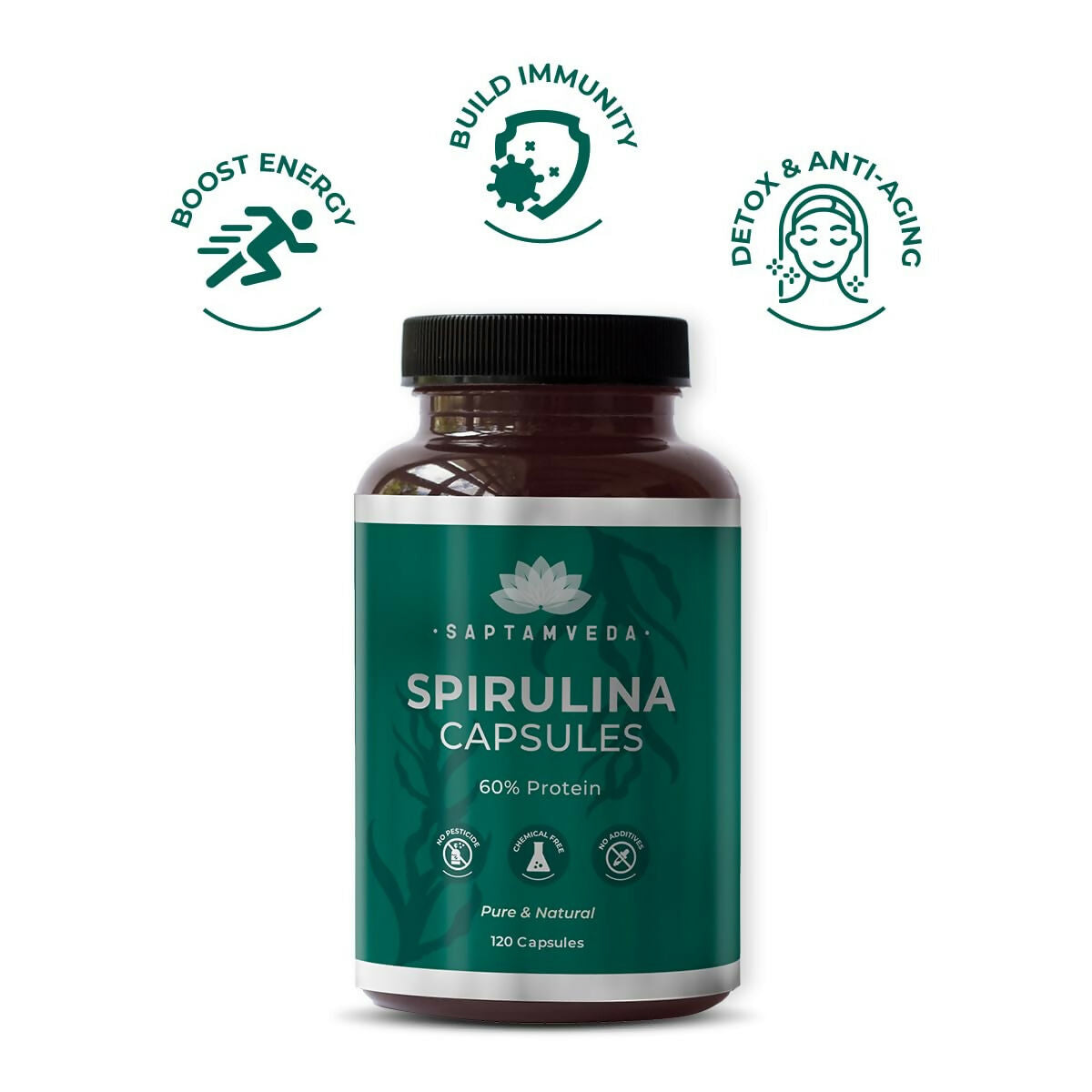 Saptamveda Spirulina Capsules 
