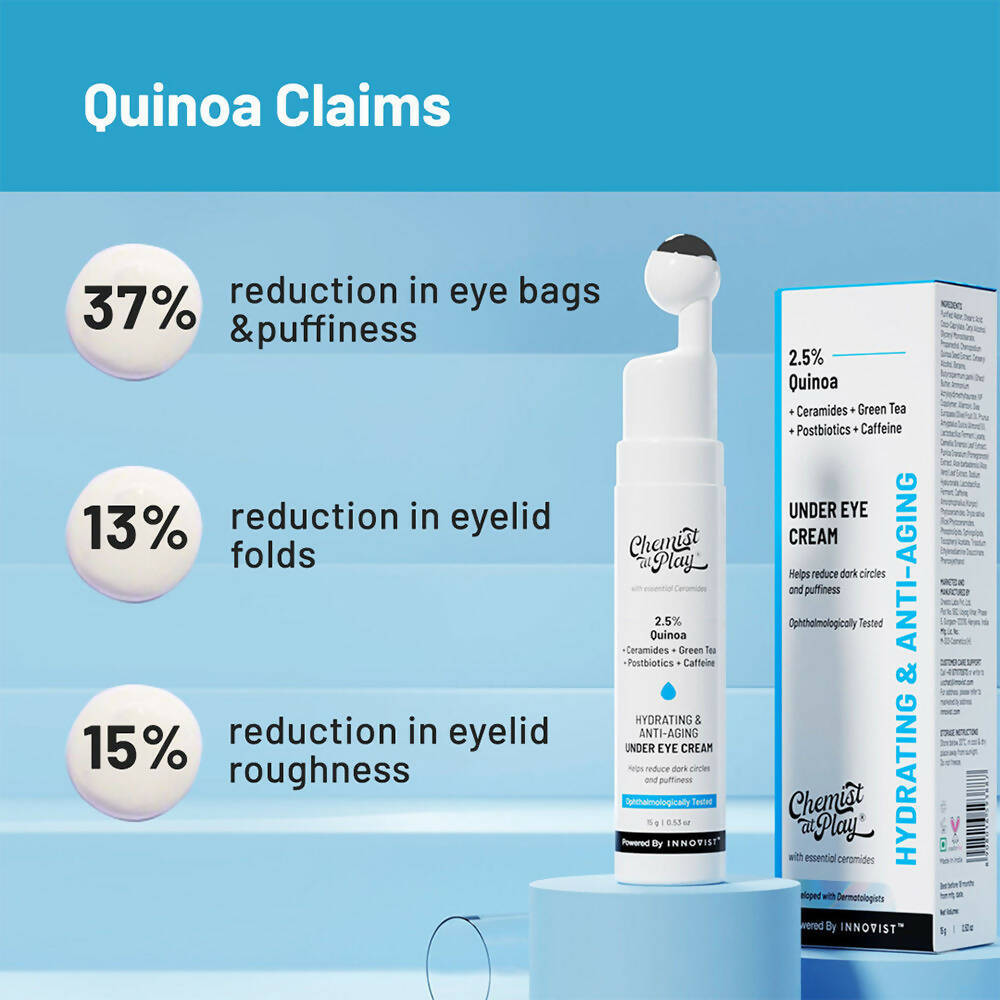 Chemist At Play Hydrating & Anti-Aging Under Eye Cream For Dark Circles Removal & Wrinkles 
