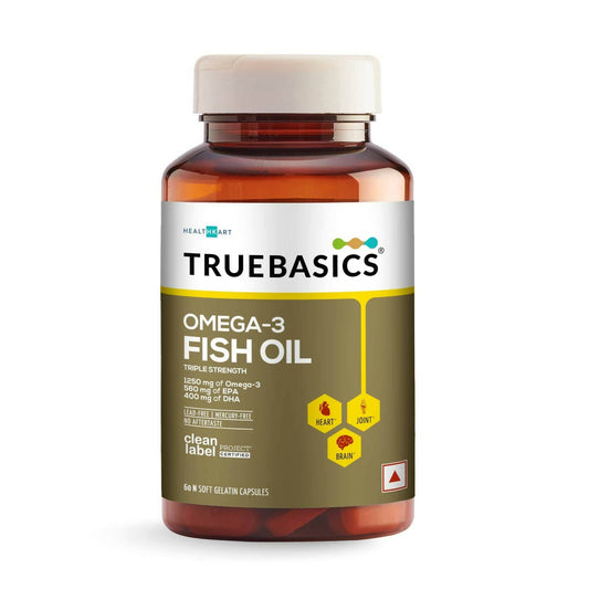 TrueBasics Omega-3 Fish Oil Capsules for Women & Men - Grab2buy