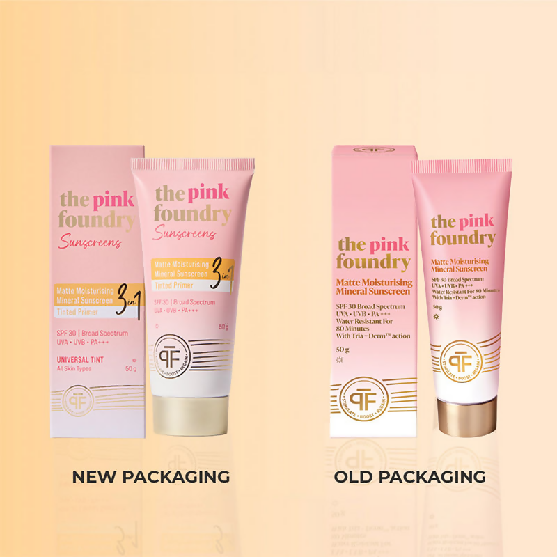 The Pink Foundry Tinted Matte Mineral Moisturising Sunscreen - SPF 30, PA+++ & UVA UVB Protection  Grab2Buy The Pink Foundry Grab2Buy