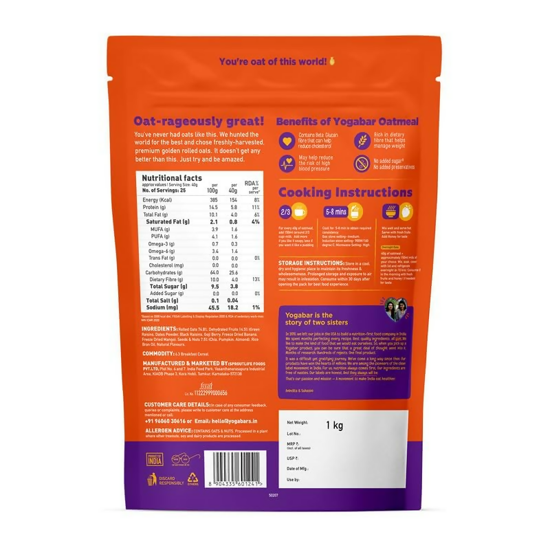 Yoga Bar Oatmeal No Added Sugar  Grab2Buy Yoga Bar Grab2Buy
