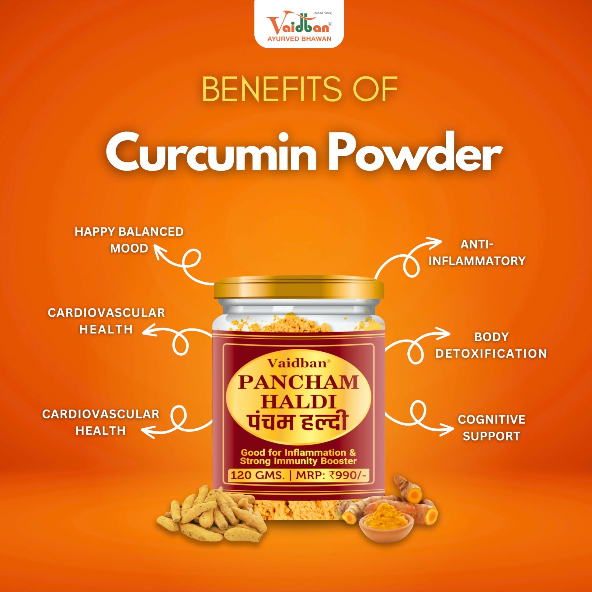 Vaidban Pancham Haldi (Organic Haldi Powder) 