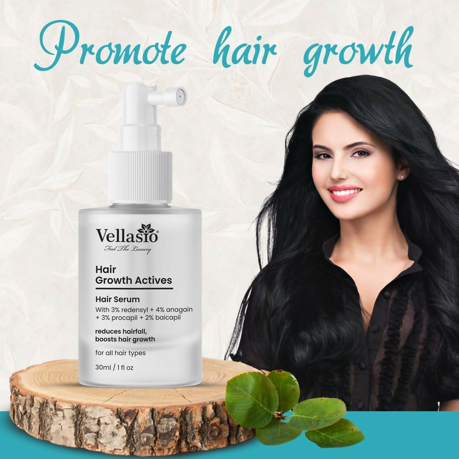 Vellasio Hair Growth Serum Actives - 3% Redensyl, 4% Anagain, 3% Procaoil, 2% Baicapil  Grab2Buy Vellasio Grab2Buy