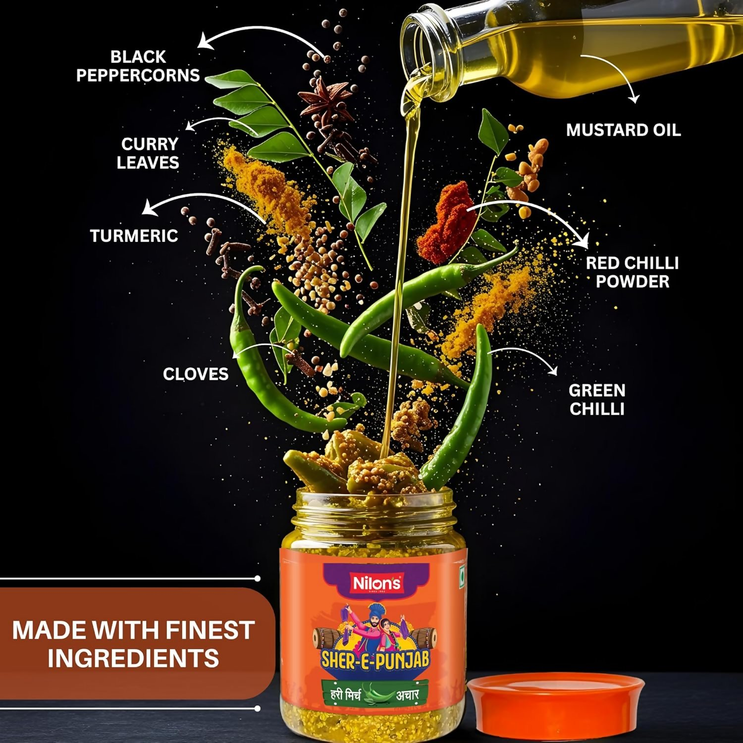 Nilon's SherEPunjab Green Chilli Pickle