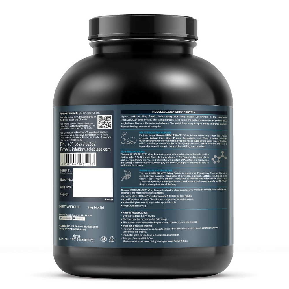 MuscleBlaze Whey Protein Richmilk Chocolate 
