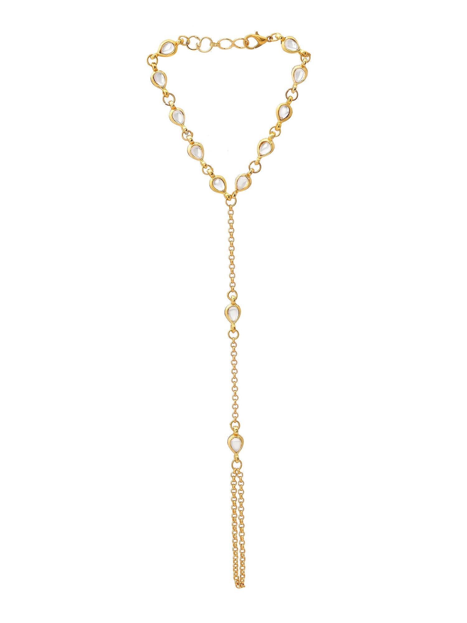 Ruby Raang Kundan & Gold Haath Phool | Swadesiicart