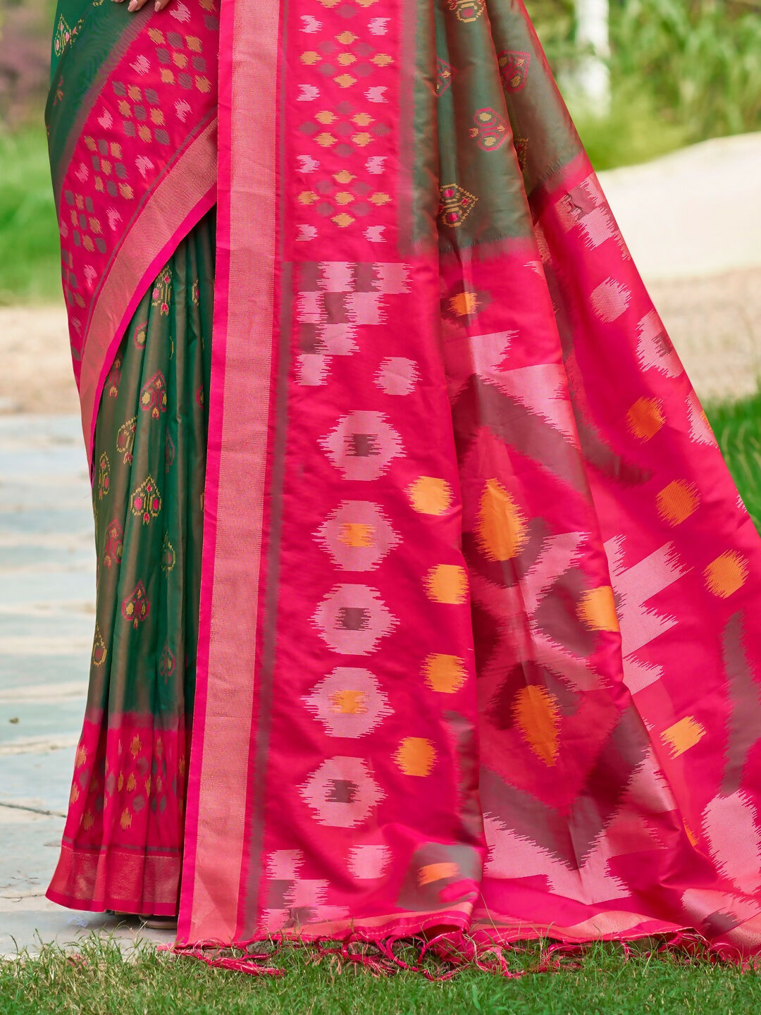 Shree Shyam Fashion Mehendi Soft Silk Saree