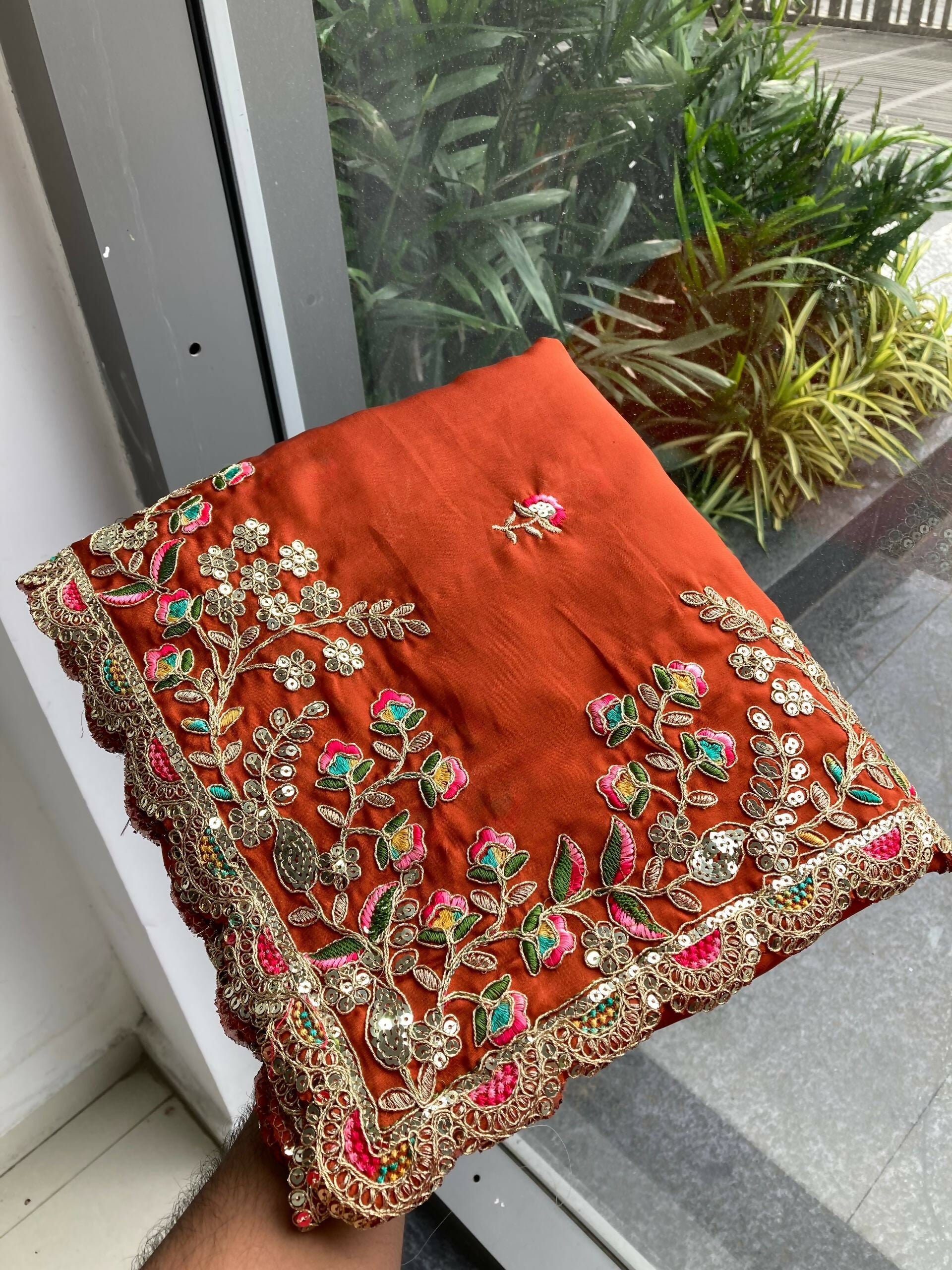Teeya Creation New Trendy Party Wear Soft Silk Saree-Orange