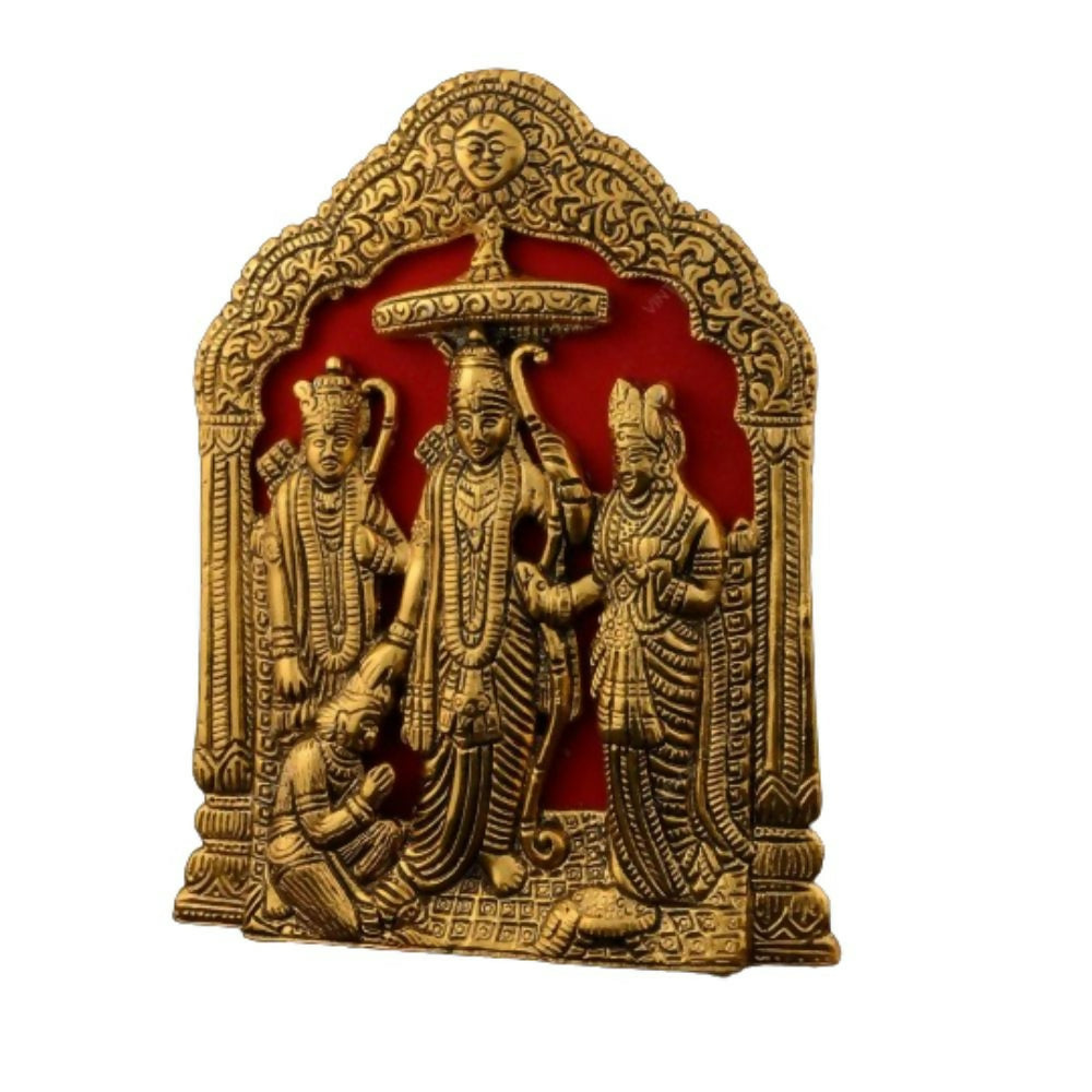 Vintage Gulley Antique White Metal Lord Ram Darbar Idol 
