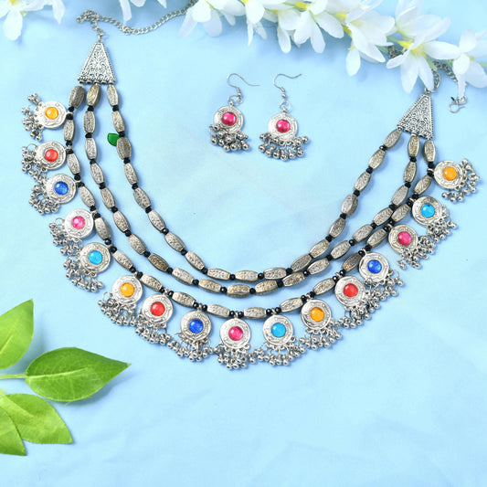 Mominos Fashion Johar Kamal Handicraft Finish Kundan Work Long Necklace For Women (Multi) - Grab2buy