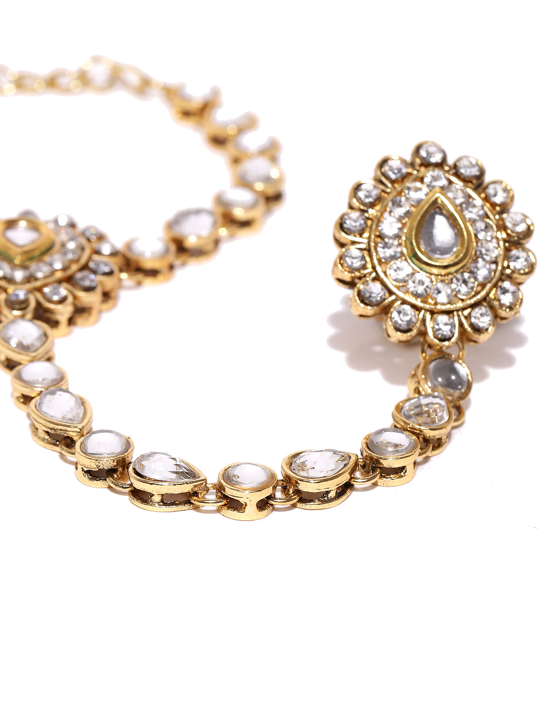 Priyaasi Women Designer Dual Tone Ring Bracelet 