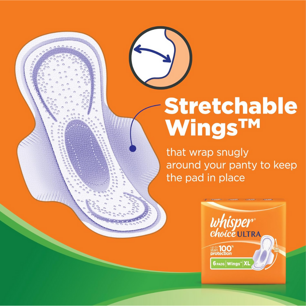 Whisper Choice Ultra Sanitary Pads Large Size  Grab2Buy Whisper Grab2Buy