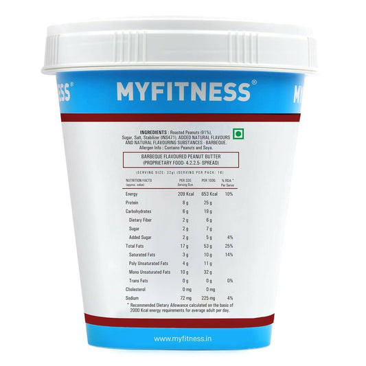 Myfitness Barbeque High Protein Spread & Dip | Smoky Smooth Peanut Butter - Grab2buy