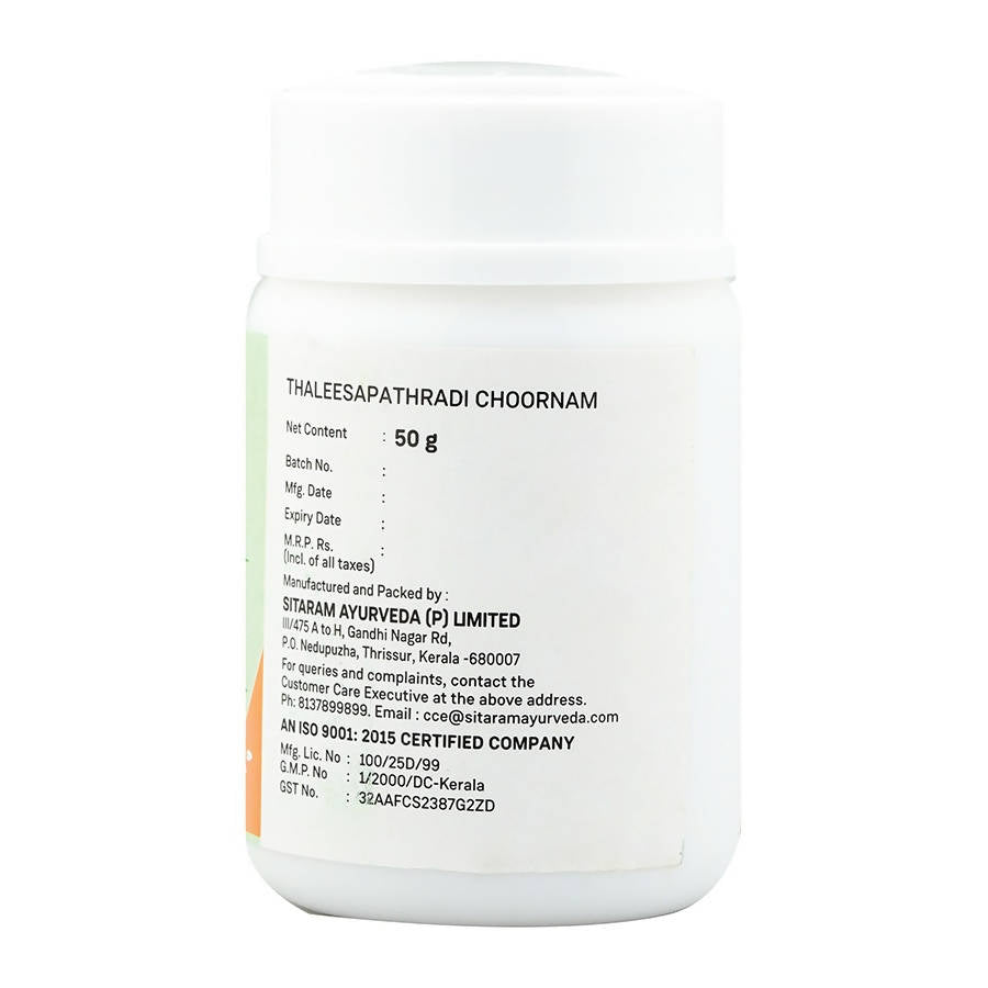 Sitaram Ayurveda Thaleesapathradi Choornam 