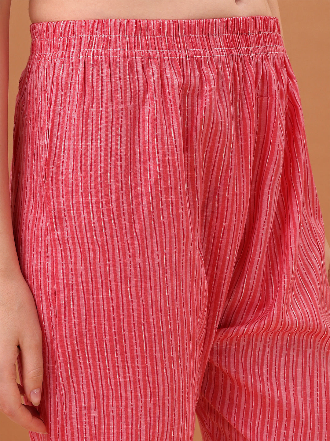 Embroidered & Floral Printed Kurta With Pant & Printed Dupatta, Pink - Hiral Fashion