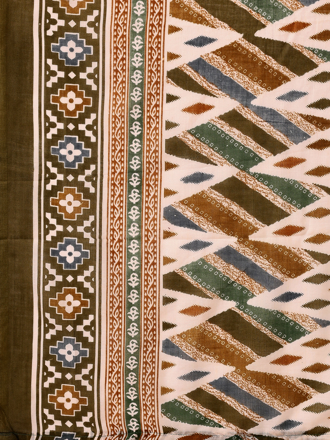 Embroidered & Leheriya Printed Kurta With Pant & Printed Dupatta, Green - Hiral Fashion