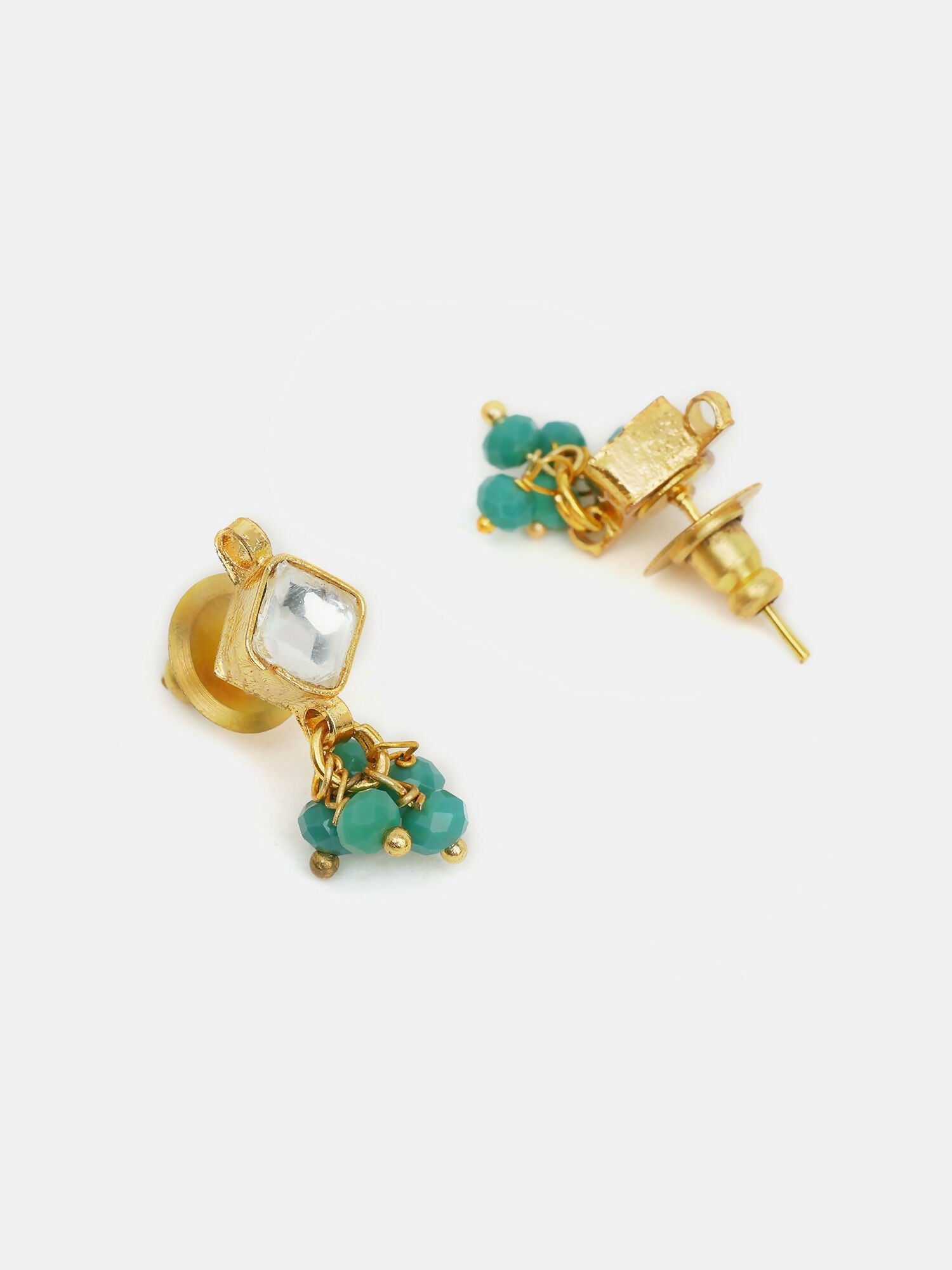 Ruby Raang Diamond Pearl Dangling Earrings