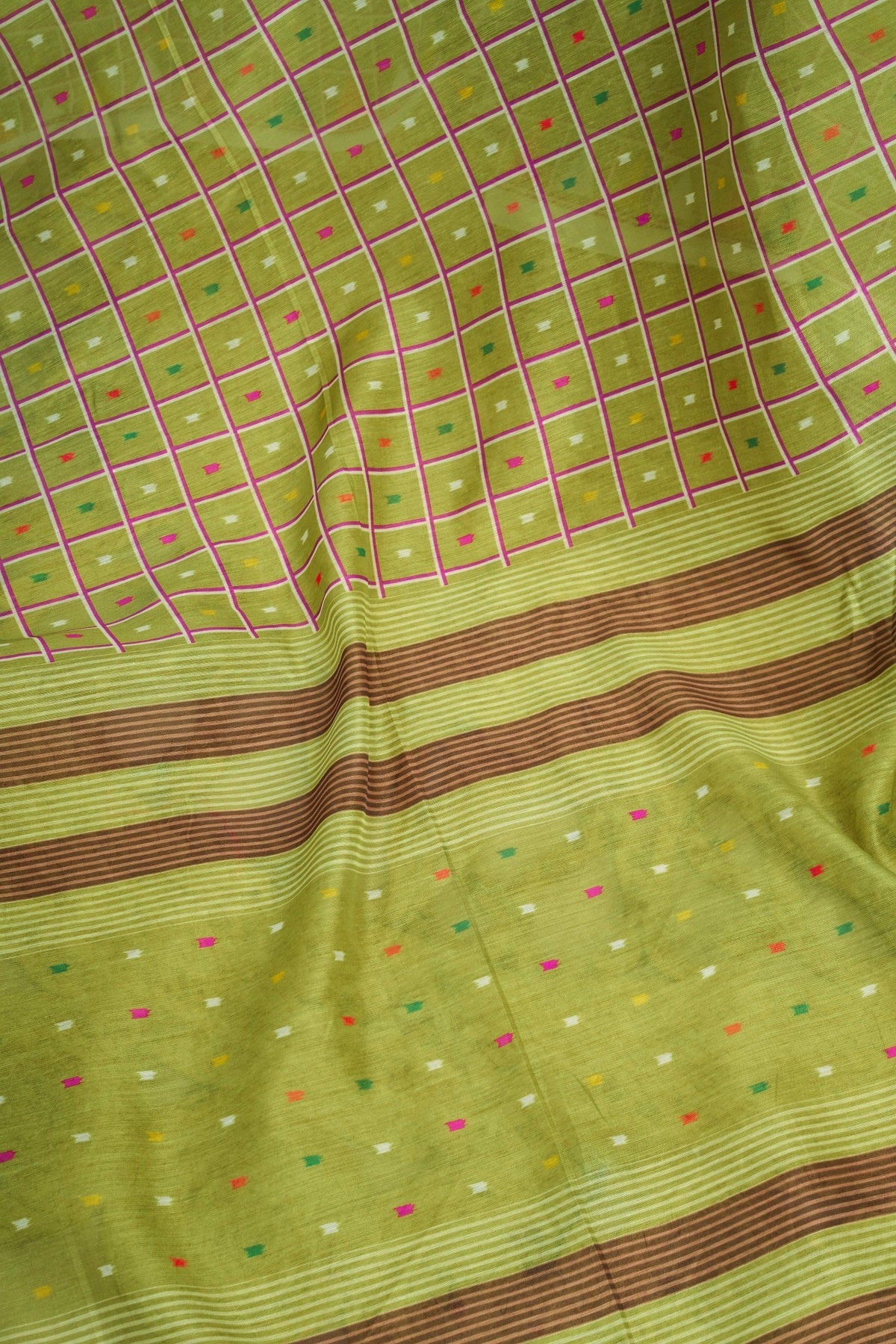 Dwija Fashion Mint Green Party Wear Printed Linen Ready To Wear Saree With Unstitched Blouse