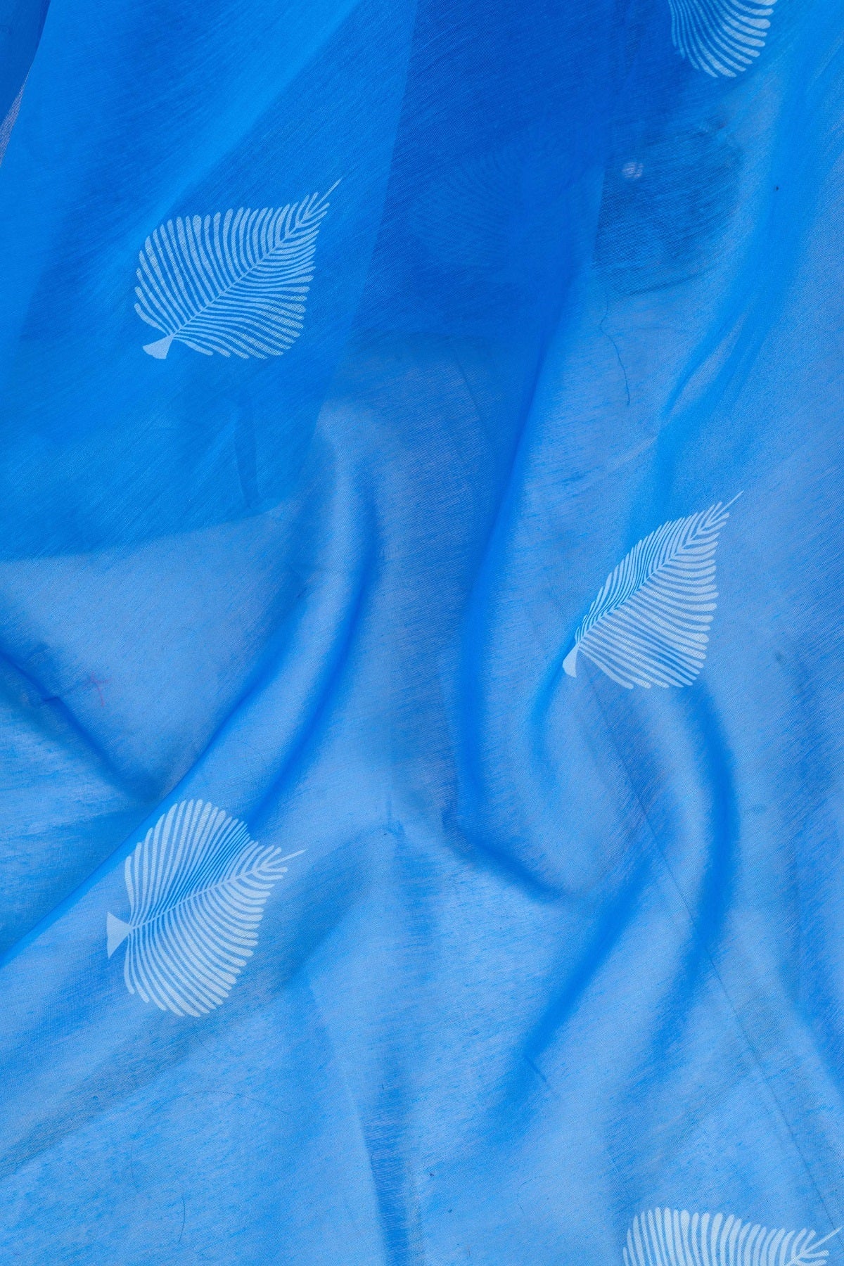 Dwija Fashion Blue Party Wear Printed Linen Ready To Wear Saree With Unstitched Blouse
