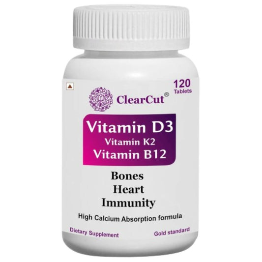 ClearCut Vitamin D3 K2 B12 Tablets 