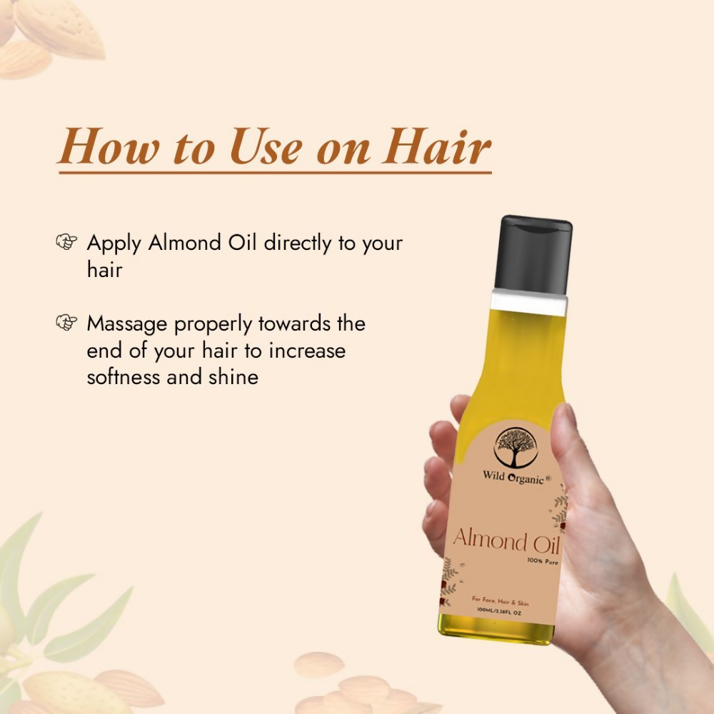 Wild Organic Cold Pressed Almond Hair Oil  Grab2Buy Wild Organic Grab2Buy