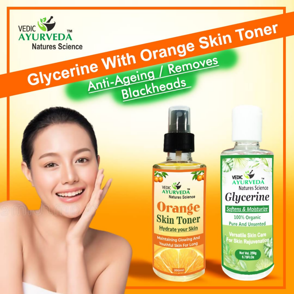 VedicAyurveda Orange Skin Toner With Glycerine  Grab2Buy VedicAyurveda Grab2Buy