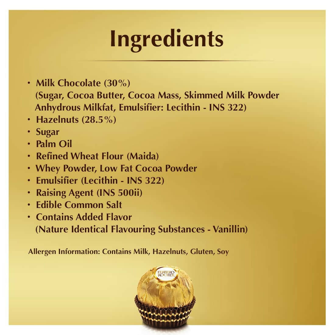 Ferrero Rocher Exquisite Hazelnut And Milk Chocolate | Premium Gift Box Rich, Creamy, Crunchy and Nutty Chocolate For Special Occasions 