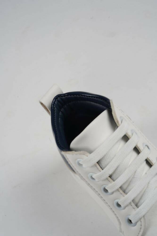 Tiny Bugs For Boys & Girls Mid Top Sneakers - White & Blue  Grab2Buy Tiny Bugs Grab2Buy
