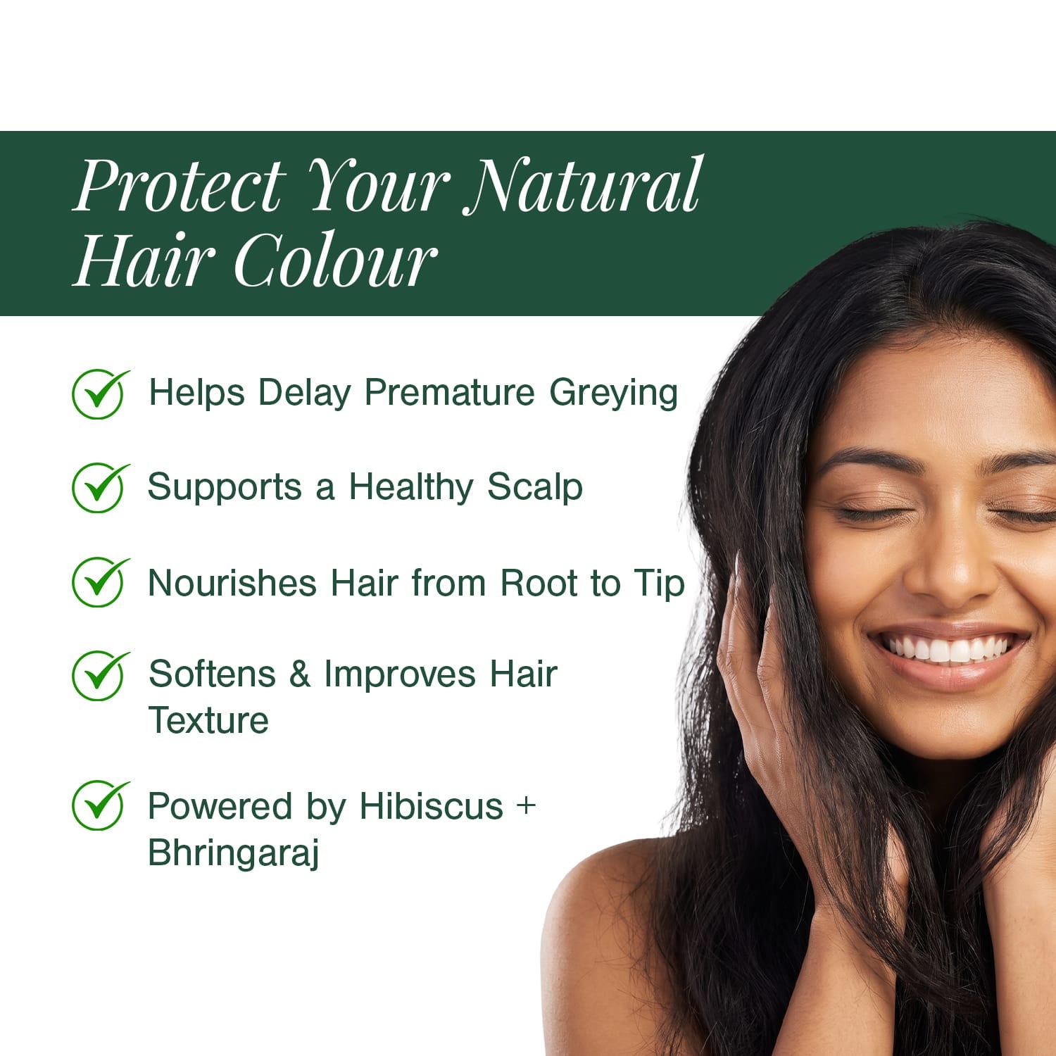Hair Oil for Premature Greying Fortified with Hibiscus + Bhringaraj 