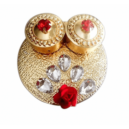 Haldi Kumkum Holder with Kundans - Grab2buy