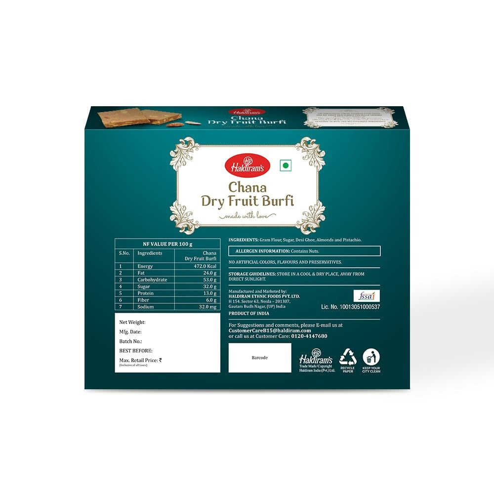 Haldiram's Chana Dry Fruit Burfi 