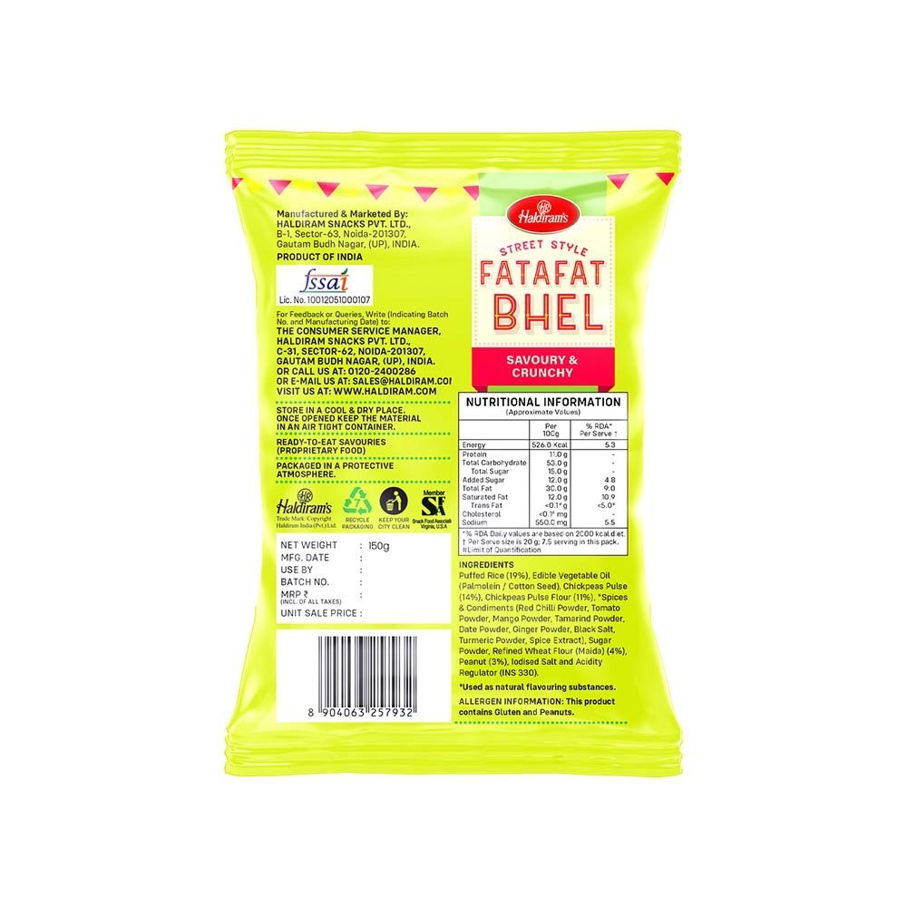 Haldiram's - Fatafat Bhel - Grab2buy