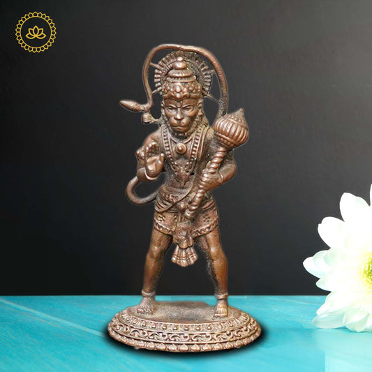 Copper Hanuman Standing Idol - Grab2buy