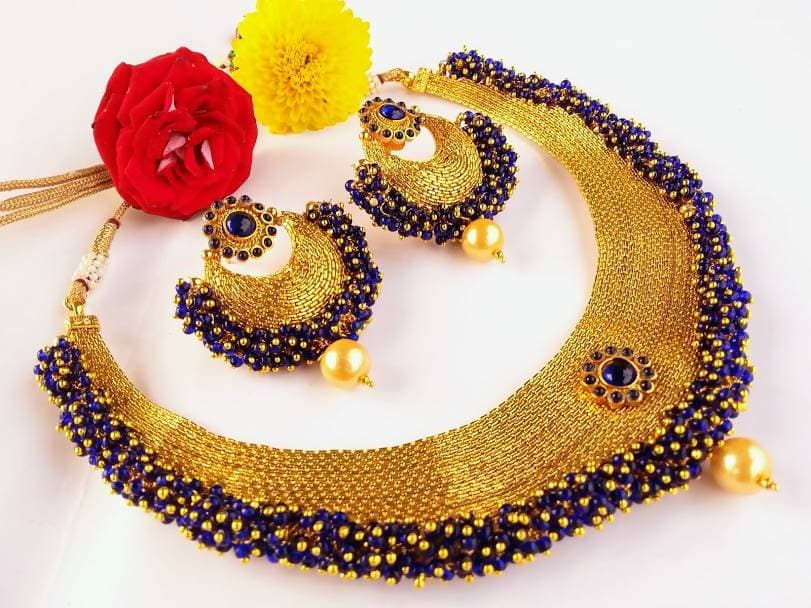 Blue Loreals Necklace Set