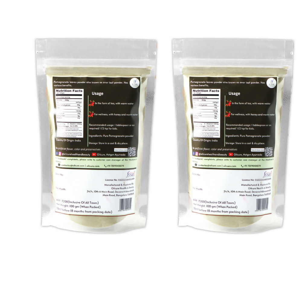 Nxtgen Ayurveda Pomegranate (Anar) Leaf Powder 