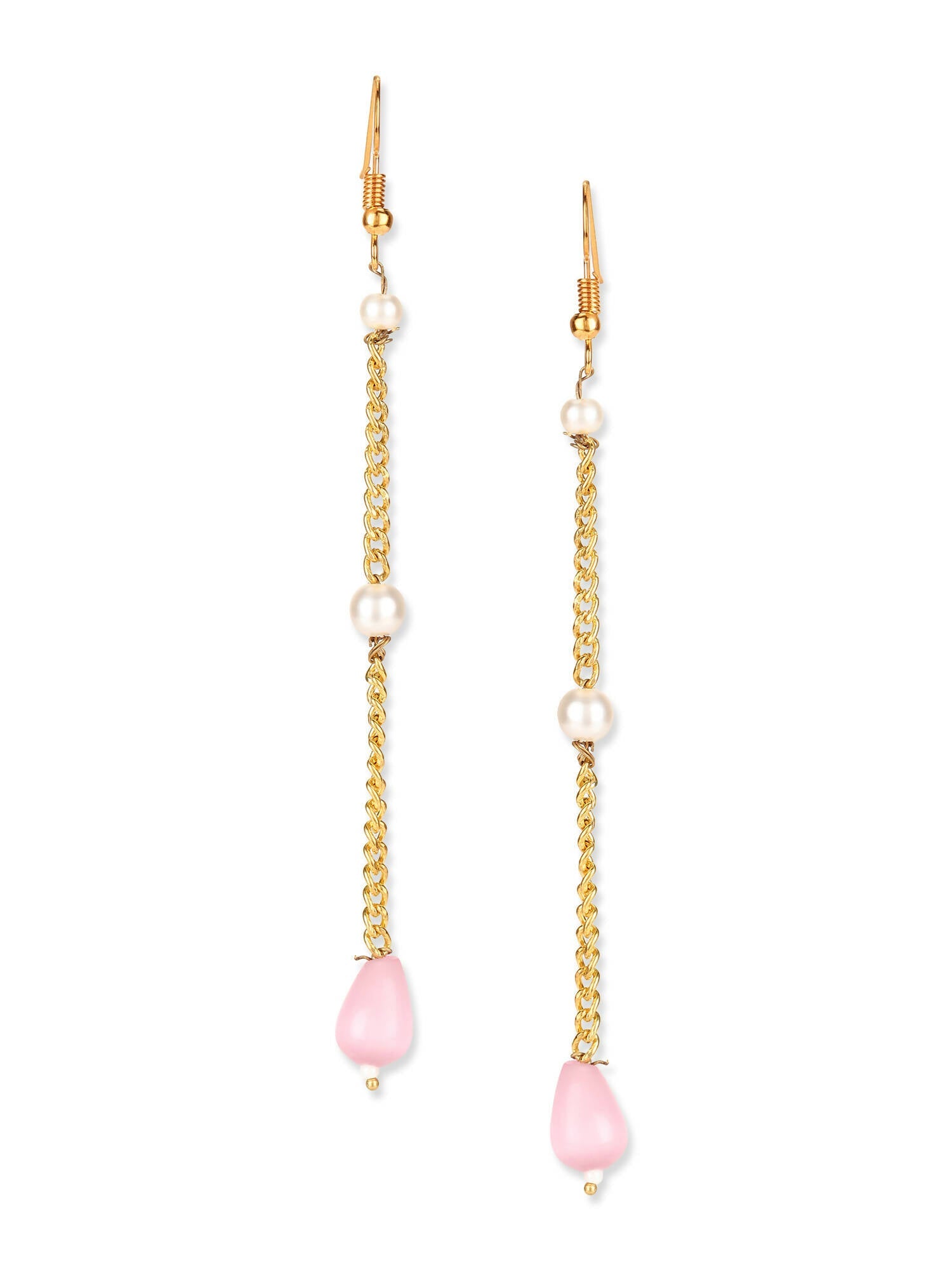 Gold-Plated Contemporary Drop Earrings - Ruby Raang - Grab2buy
