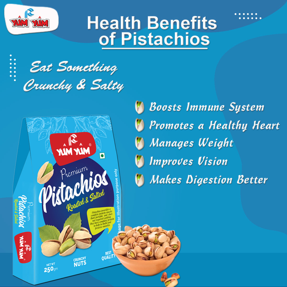 Yum Yum Roasted & Salted Pistachios Box  Grab2Buy Yum Yum Grab2Buy