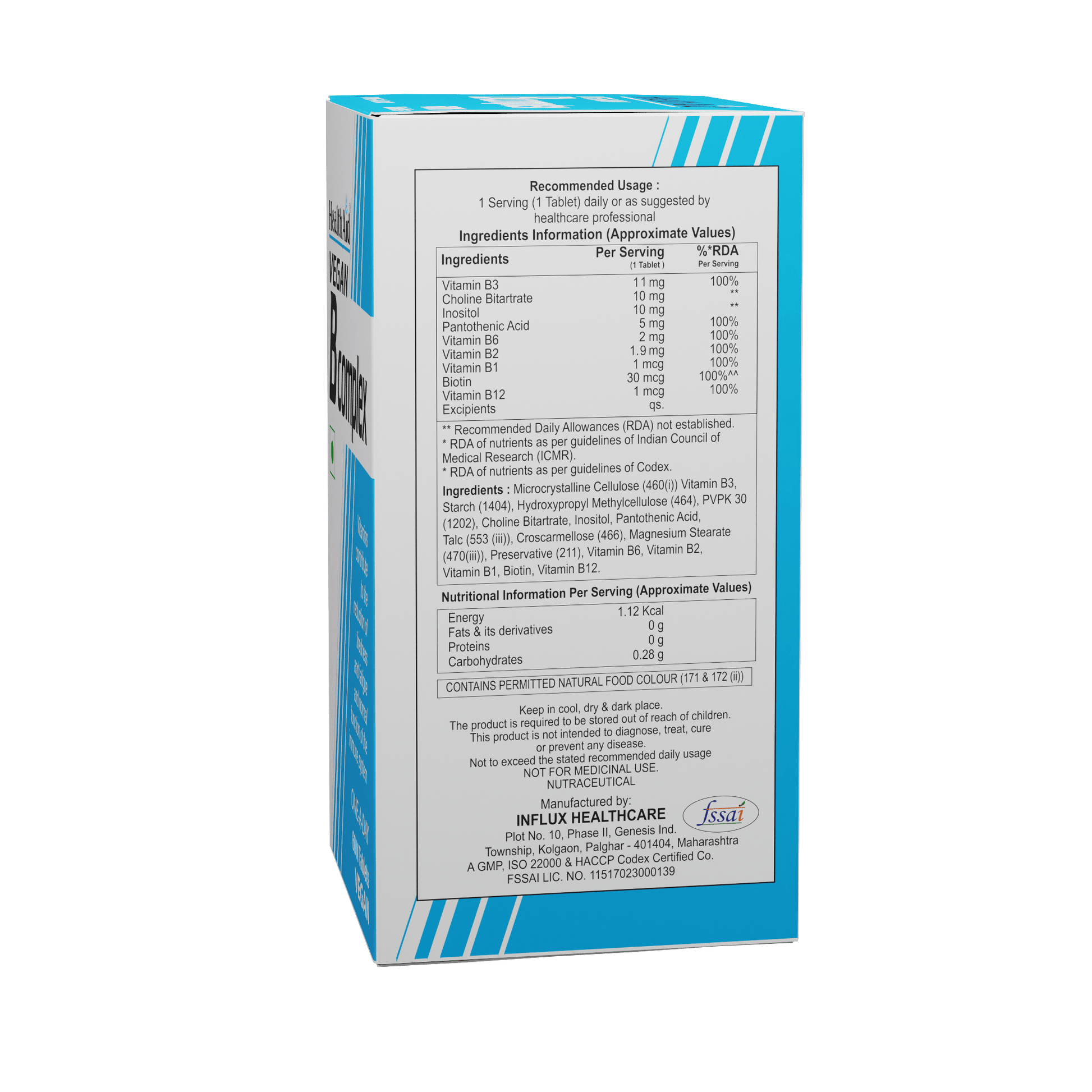 HealthAid Vegan B Complex Tablets 
