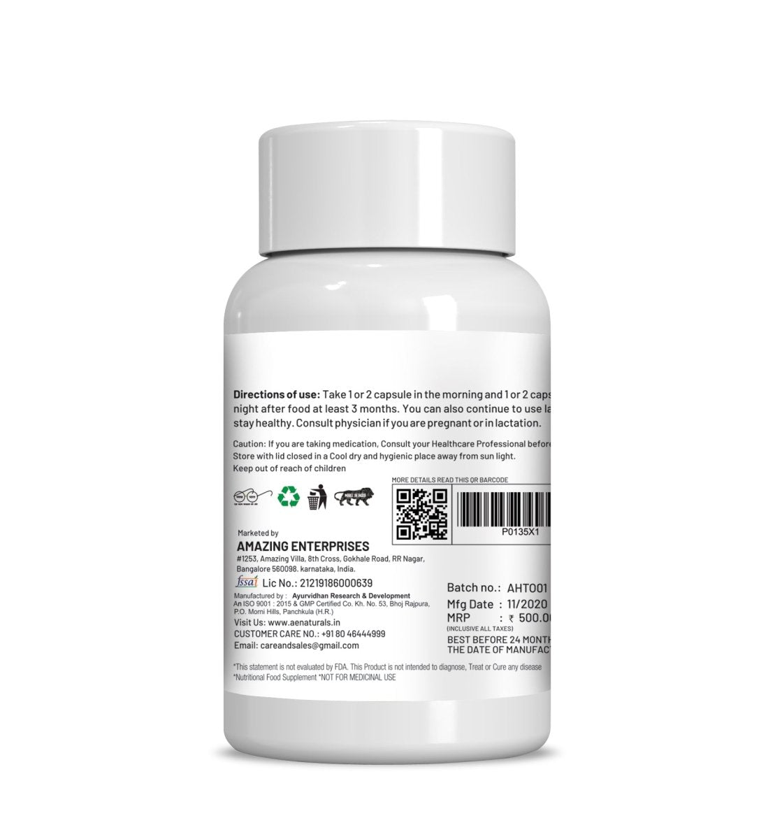 Ae Naturals Health Tone Weight Gain Capsules - Grab2buy