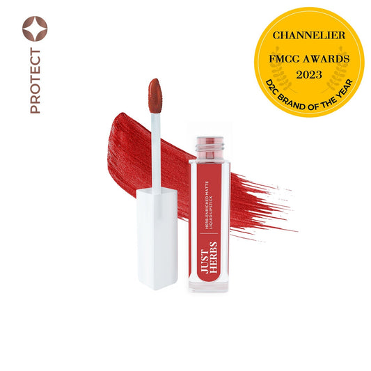 Herb-enriched Matte Liquid Lipstick - Hibiscus_Red_1 