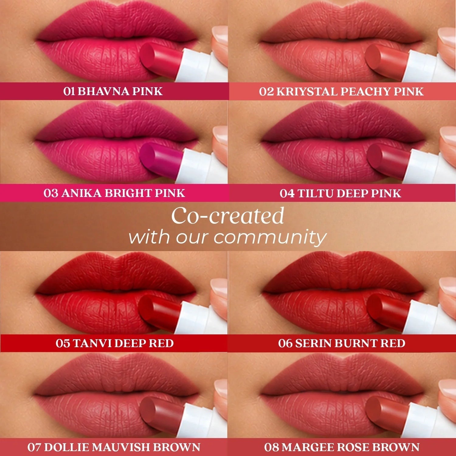 Herb Enriched Ayurvedic Lipstick Micro-Mini Kit:16 shades 