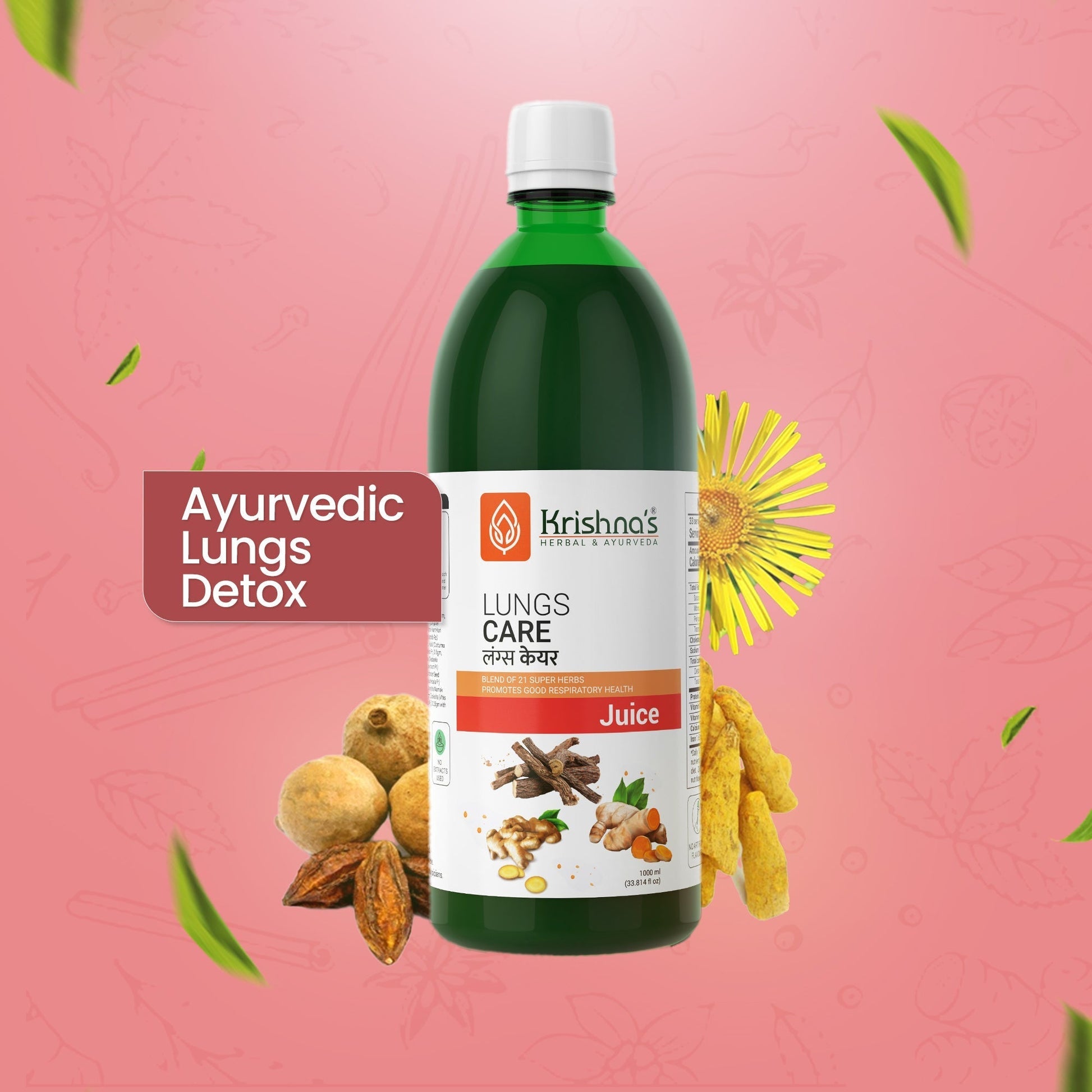 Krishna'S Herbal & Ayurveda Lungs Care Juice 